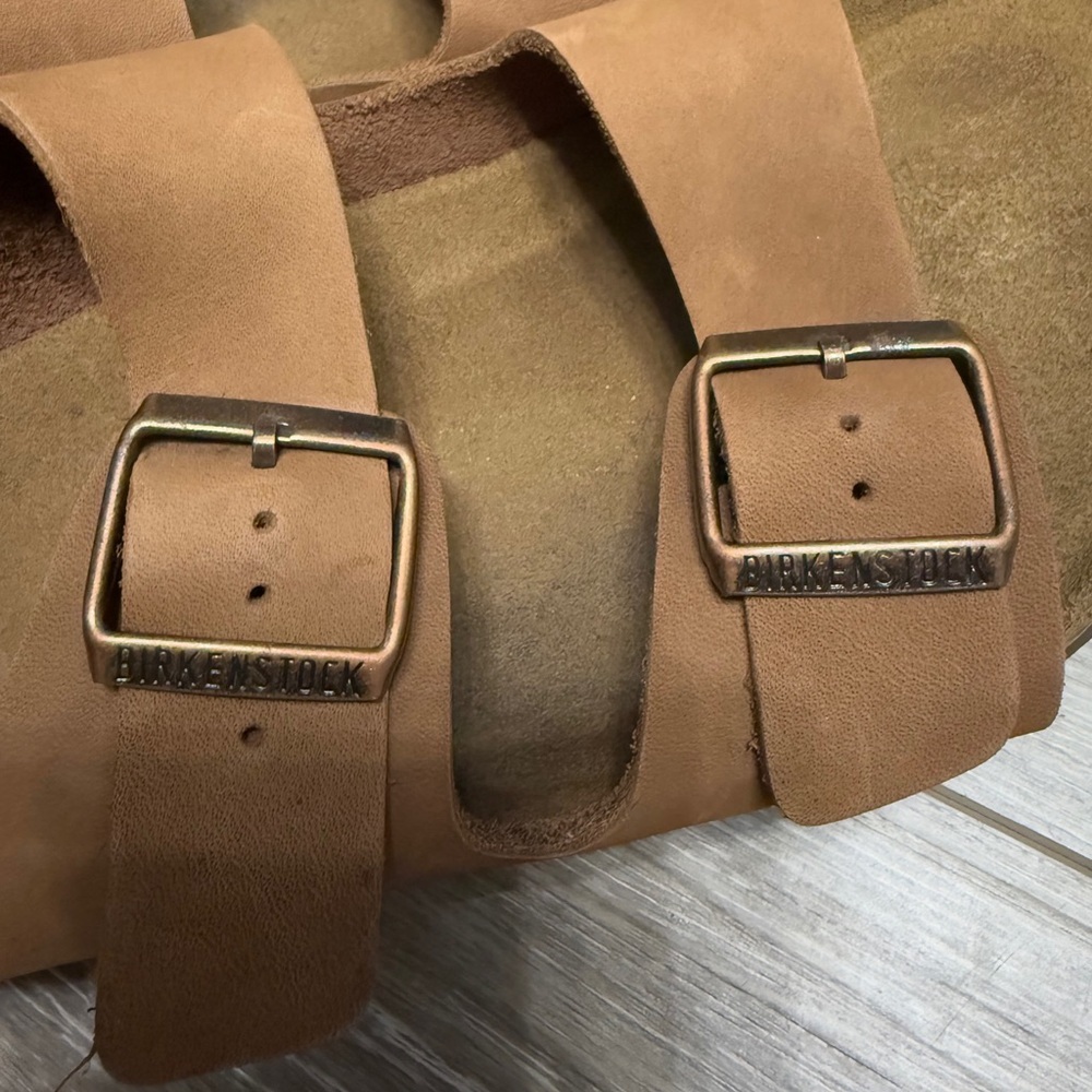 Birkenstock Brown Suede Double Buckle Sandals - Picture 10 of 10